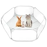 QWORK® Small Pet Playpen, Portable Animal Playpen, Pop up Play Pen, for Guinea Pigs, Rabbits, Hamsters, Cats, Dogs