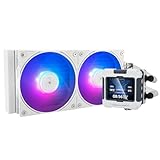 Thermalright FW240 White ARGB CPU AIO Cooler,PC 240 Specification Water Cooler System,IPS LCD Screen with 320 * 240 Resolution,for AM5&Intel LGA1700/1851,CPU Cooler Comes with 2.4-inch LCD Display
