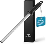 Diamond Sharpening Steel - 12 inch Knife Sharpener for Master Chef, Ideal for Kitchen Knife, Cooking Knife, Butchers and Japanese Knife, Home Gourmet Blade Sharpening Stick