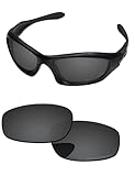 PapaViva Replacement Lenses for Oakley Monster Dog Black Grey - Polarized
