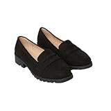 Dorothy Perkins Wide Fit Leoni Chunky Loafers, 5, Natural Black