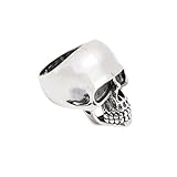 Biker Ring 925 Sterling Silver CHUNKY Heavy Skeleton Skull Rings for Men, Skull Gothic Punk Biker Ring Size: R T W U Y Z (R)