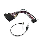 16pin Car Radio Stereo Power Wiring Retrofit Harness Cable Compatible for Hyundai Accent Sonata Tucson Sonata IX35 Kia Forte Optima Soul Ceed Low Trim Model with Radio Antenna Adapter Black
