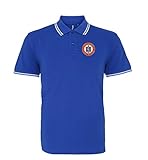 Rangers Retro Football Iconic Polo Embroidered Logo Royal/White