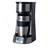 lakeland Digital To Go Coffee Machine With Travel Mug – Automatic Filter Coffee Machine Brews 1 Cup