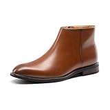 Bruno Marc Men's Chelsea Boots Zip Ankle Dress Boot, Fashion Leather Walking Shoes,Size 9,Brown,BMUMAB2517