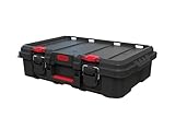 Keter Stack n' Roll Modular DIY Power Tool Storage Case, Stackable, Lightweight, Durable, Water Resistant, Black