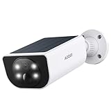 AOQEE Security Camera Outdoor Wireless Solar - 2K CCTV Camera Systems, Battery Operated Home/House Security, PIR Detection, IP65, Colour Night Vision, TF card/Cloud Storage, S1