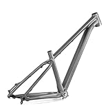 QUYCOIU 27.5er Hardtail Mountain Bike Frame Dirt Jump Bike Frames 17in XC Disc Brake Aluminum Alloy Rigid Frames Thru Axle 12 * 142mm BSA BB68-73mm(Gray)