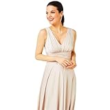 Biba Womens V Maxi Dress Champagne 10