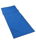 Lifeventure 100% Cotton Sleeping Bag Liner Lightweight Travel and Camping Sheet To Use Alone or To Add Warmth To Sleeping Bag with Polygiene® Odour Control - Rectangular Shaped
