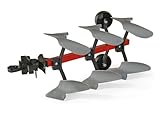 rolly toys | rollyPlough | Rear Mounted Reversible Plough | Fits on any Larger Style Tractor | Ages 3+, Red
