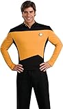 Rubies 888980XL LT Operations Deluxe Uniform Star Trek Adult Fancy Dress, Men, Black,Gold, XL Halloween Halloween