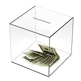 Clear Money Box Unopened Transparent Acrylic Bank Box Popular Piggy Bank for Adults for Real Money Children, Adults