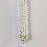 Pack of 5 Lightly Scented White Jasmine Garlands, Indian Party Backdrop, Mehndi, Mandap, South Indian Wedding