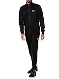 EA7 Men's Logo Zip Tracksuit, Black, L