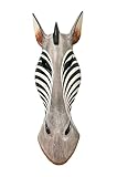 My Family House Zebra Wall Hanging Mask - Natural - Hand Carved - Albesia Wood Decoration - 50 cm
