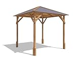 Dunster House Wooden Gazebo, 2m x 2m / W6'6" x D6'6" Heavy Duty Garden Shelter Pressure Treated, Superfelt & Nails Included, Utopia 200
