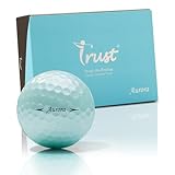 Trust Golf Balls Aurora | Tour-Level Performance | Stand Out | Maximum Distance | Straight Flight | Stopping Power | Crystal Urethane Cover for Ultimate Control (Blue, 12 Balls)
