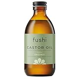 Fushi Organic Castor Oil 250ml Glass Bottle 100% Pure Cold & Fresh-Pressed For Dry Skin & Hair Growth, Eyelashes & Eyebrows Hexane Free Natural Food-grade Sustainably Sourced
