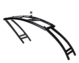 Monster Tower MTK Wakeboard Tower - Universal Fit, Collapsible, Forward-Raked Design, Arched Upper Bar, Dual Reinforced 2.5” Anodized Aluminum for Water Ski/Wake Sport (Stealth Black)