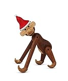 Kay Bojesen Knitted hat for Small Monkeys, Beech Wood, red, H10 cm