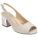 Lotus Womens Evelyn Slingback Peeptoe Shoes ULS393 CC 7 UK Nude