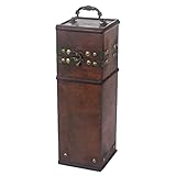 HMF Vintage Decorative Wooden Gift Box with Lid | For 1 Bottle of Wine | Portrait Format | France