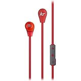 KitSound Bounce Bluetooth Wireless In-Ear Headphone with Call-Handling Function and Microphone, Red