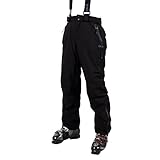 DLX Mens Ski Trousers Salopettes Detachable Braces Kristoff II Black