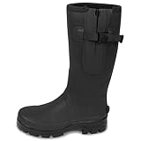 Lakeland Active Women's Helton Neoprene Lined Adjustable Wellington Boots - Black - 7.5 UK