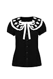 Hell Bunny Phantomette Blouse Black