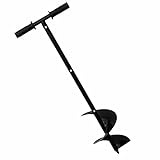 8" 200mm Manual Fence Post Auger – Hand Drill for Digging Holes, Gardening, Planting Flowers & Bulbs, Umbrella Posts, Ice, and Fertilizer Mixing