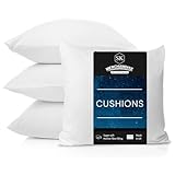 SK MERCHANDISE Pack of 4 (45 x 45 cm) Hollowfibre 18" Inch Square Cushion Pads Insert Inner Fillers Anti-Allergy