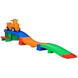 AIYAPLAY 3(m) Up and Down Rollercoaster for Kids, 4 Pieces Toddler Roller Coaster Ride-on with Non-Slip Steps, Ride On Push Car with Handles, Indoor Outdoor Play, for Ages 2-5 Years