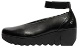 Fly London Women's VILY161FLY Mary Jane Flat, Black, 8 UK
