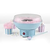 Giles & Posner EK2641GSBL Candy Floss Maker – Cotton Candy Sweet Machine, Retro Carnival Funfair Style Machine for Kids, Parties, Home, Fun Snacks Treat Maker, Portable, Includes Candy Sticks, Blue