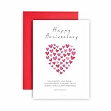 Huxters Religious Bible Anniversary Card for Husband Wife Corinthians 13:4-7 Love Is Patient Kind and Protects Wedding AnniversariesHer Women Him Men - 17 by 12cm (Corinthians)