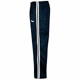 Mens Tracksuit Bottoms Silky Joggers Gym Sports Trousers Lightweight Open Hem Elastic Waist Casual Jogging Pants with Zip Pockets-Silky Stripe Navy-4XL