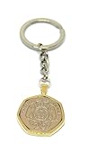 1985 40th Birthday Keyring 20p Keyring Mum, Dad, Brother, Sister- 40th Birthday-20p Coin Keyring, Sixpence Coin, 40th Anniversary GLD
