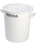 REFINA X-1 50L Mixing Tub for Plasters, Screeds, Resins & More - 47 cm Tall, Thick-Walled HPDE Plastic Bucket with Handles & Withstands -30°C to 100°C - Durable & Easy-to-Clean Food Grade Bucket