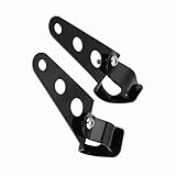 EVGATSAUTO Motorcycle Headlight Brackets, 2pcs Motorcycle Headlight Mount Brackets Fork Racer 28mm-34mm for Motorcycles with 28mm-34mm Fork Tubes (Black)