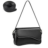 GWAWG Women's Leather Shoulder Bag, Mini Tote Bag, Small Antique Soft Leather Shoulder Bag, Classic Women's Mini Chain Bag (black)