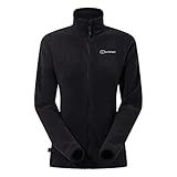 Berghaus Women's Prism Polartec Interactive Fleece Jacket | Added Warmth | Flattering Style | Durable, Black/Black, 12