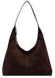 Trendy Suede Crescent Shoulder Bag Women Tote Bag Satchels Crossbody Purse Top-handle Travel College Work Tote Handbag, Coffee, S