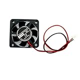 JZK 40x40x10 mm 2pin DC 12V mini silent cooling fan with wires, 4010 small quiet cooling fan 40mm, 4cm 12V brushless DC fan, 3D printer fan with cable and connector
