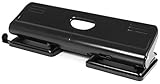 PAVO Premium 22 Sheet Capacity 4-Hole Puncher with Lock - Black