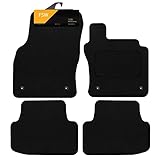 FSW - Car Floor Mats Fits Volkswagen Golf MK7 2013-2019 - Black Carpet - Anti Slip Mat - Non Slip Car Floor Mat Fitted With Clips - 4 Pc Floor Mat Only