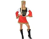Atosa 54423 Costume Russian Woman M-L Red-Carnival, Women