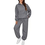 Tracksuit Tracksuit Womens Full Set UK 2 Piece Co Ord Sets Outfits Hoodie and Sweatpants Jogger Set Ladies Gym Activewear Y2k Lounge Wear Loungewear